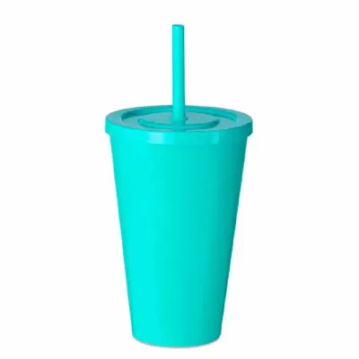 Copo com Tampa e Canudo