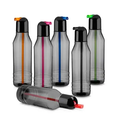 Garrafa Plástica com Canudo 600 ml.