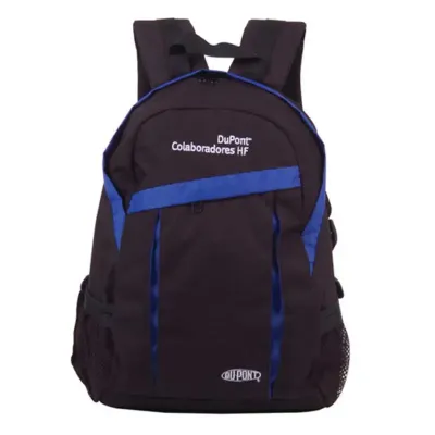 Mochila para notebook personalizada com detalhes em azul