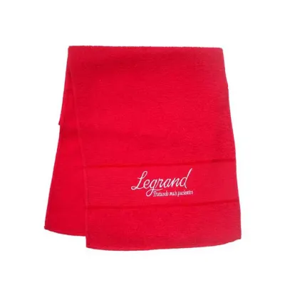 Toalha vermelha de algodão personalizada