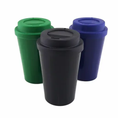 Copo para café 400ml: verde, preto, azul