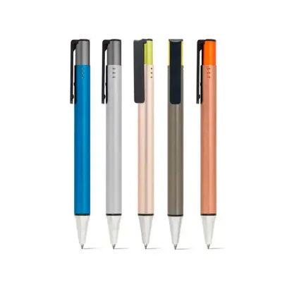 Esferográfica em alumínio em diversas cores e acabamento metalizado