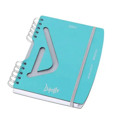 Agenda diária capa cartão com porta caneta