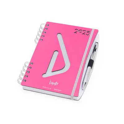 Agenda com capa rosa