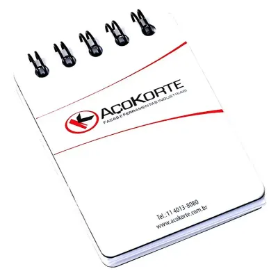 Bloco de anotação com capa cartão.