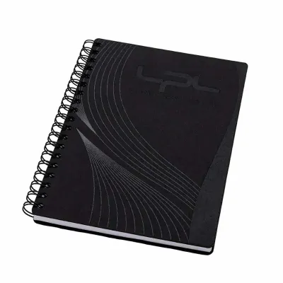 Caderno com ou sem porta caneta na cor preto