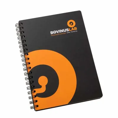 Caderno 2277CA preto e laranja