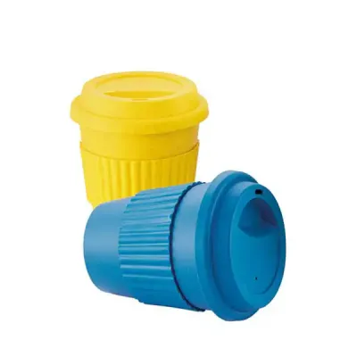 Copo de viagem 9405 na cor azul e amarelo