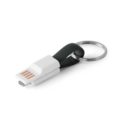 Brintec Brindes Promocionais - Cabo USB com conector 2 em 1. ABS e PVC. Adequado para carregar dispositivos móveis.  Compatível com entradas micro USB e sistema operativo iOS. Com a...