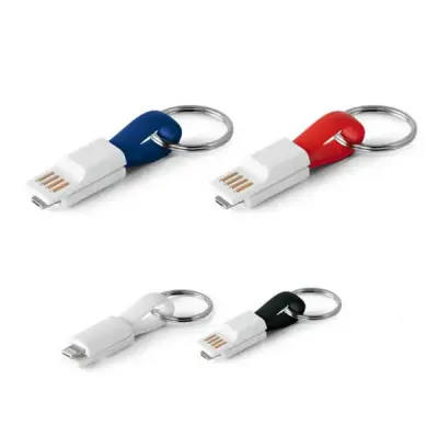 Cabo USB com conector 2 em 1 - opção de cores