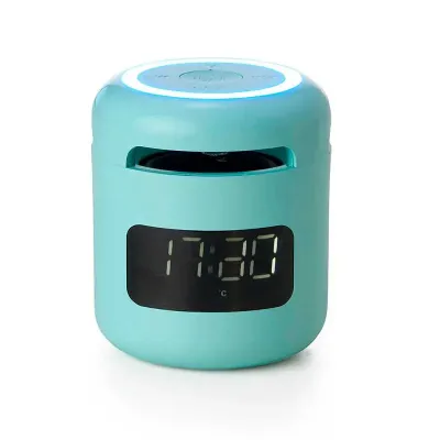 Caixa de Som Multimídia com Relógio - azul