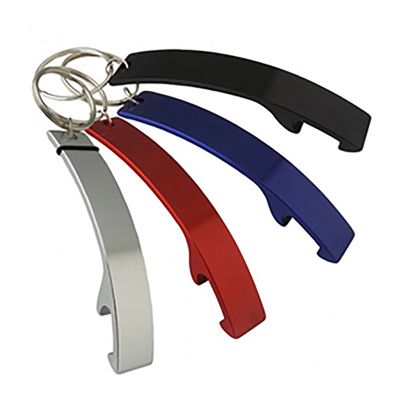 Chaveiro nas cores, prata, azul, preto e vermelho