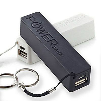 Power bank possui 01 bateria interna com 1800 mAh 