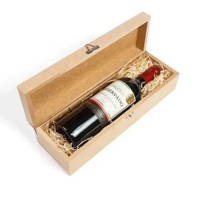 Kit vinho na caixa de madeira