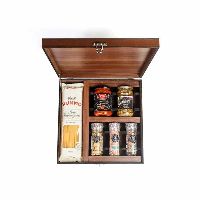 Kit Gourmet com Massa, Molho, Aperitivo e Temperos