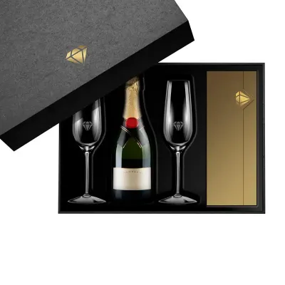 Kit Espumante com duas taças