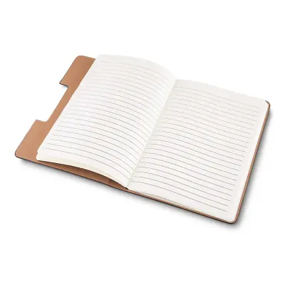 Caderno de anotações aberto