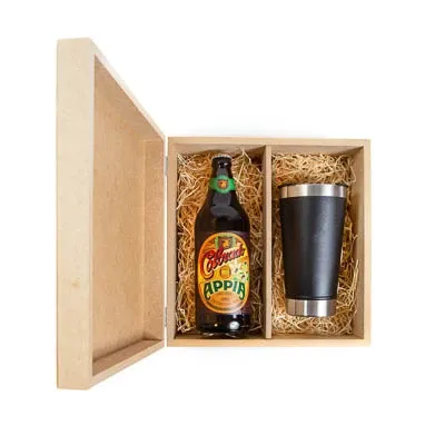 Kit cerveja com copo térmico