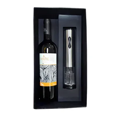 Kit vinho com saca-rolhas elétrico