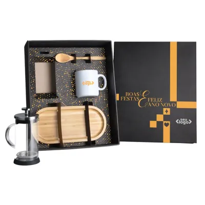 Kit Para Café Com Prensa Francesa - 4 Pçs