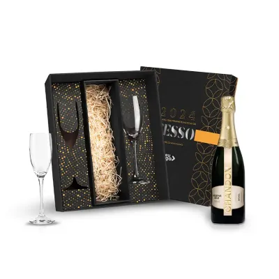 Kit Espumante Chandon 750ml + 2 Taças