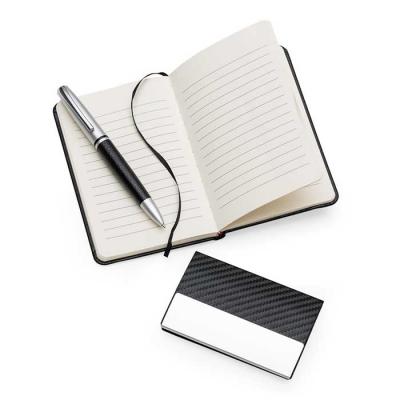 Kit executivo personalizado com porta-cartão, caderneta e caneta