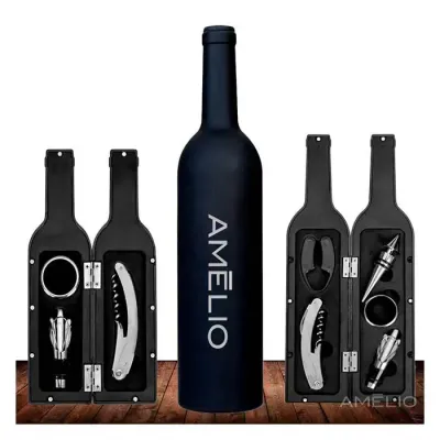 Kit vinho garrafa com abridores
