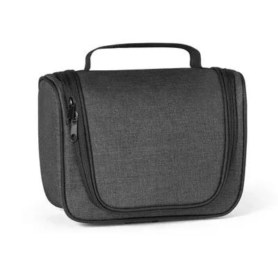 Necessaire cinza com gancho