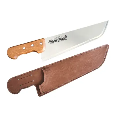 Faca de churrasco 12“ com bainha de couro