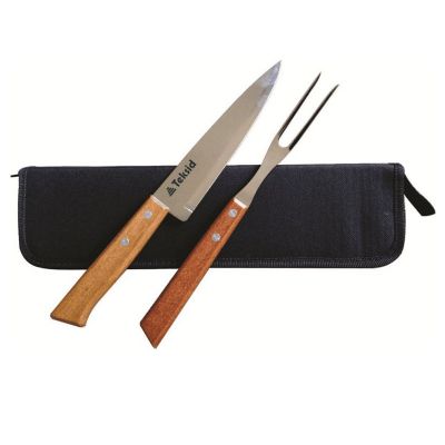 Kit churrasco com 2 peças e estojo de nylon