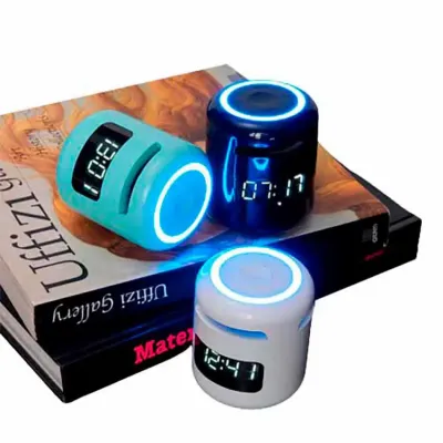 Caixa de Som Multimídia com Relógio - demonstração