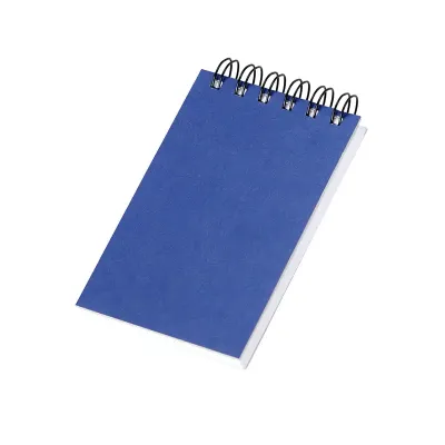 Bloco de anotações capa dura azul em kraft  