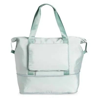 Bolsa dobrável e expansível verde