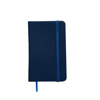 Caderneta azul com elástico para lacre