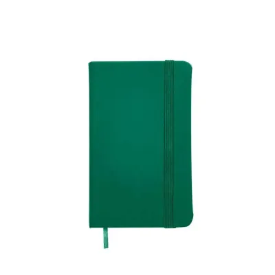 Caderneta verde com elástico para lacre
