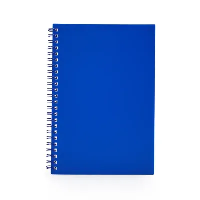 Caderno A5 Plástico com capa azul