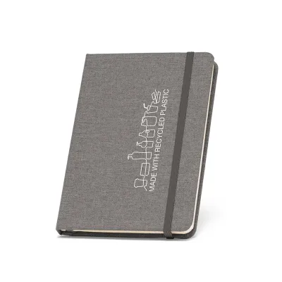Caderno A5 com capa dura cinza