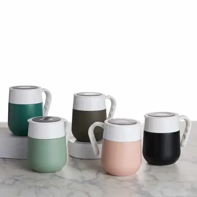 Caneca Térmica Inox 500ml com Display LED - várias cores