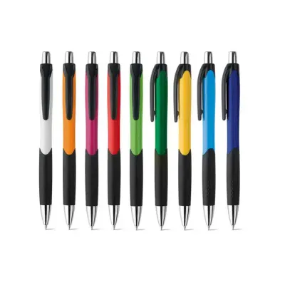 Esferográfica em ABS com grip - várias cores
