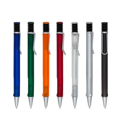 Caneta Plástica fosca inteira colorida