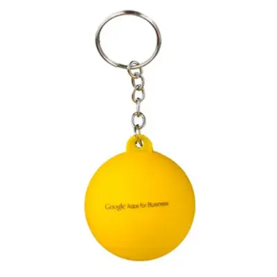 Chaveiro Bolinha Vinil Lisa amarela