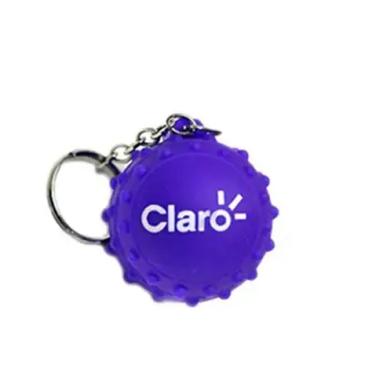 Chaveiro Bolinha Vinil Cravinho roxo