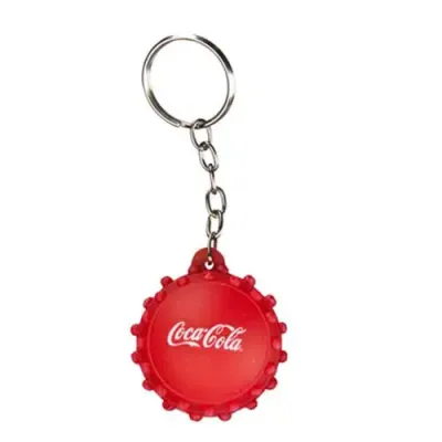 Chaveiro Bolinha Vinil Cravinho vermelho