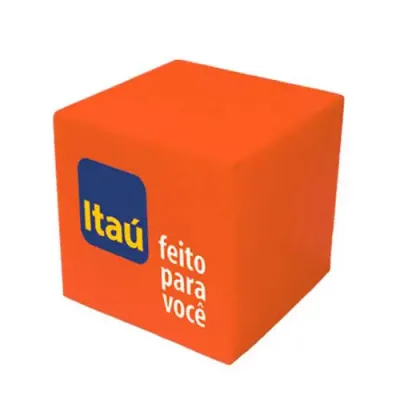 Cubo anti-stress laranja personalizado