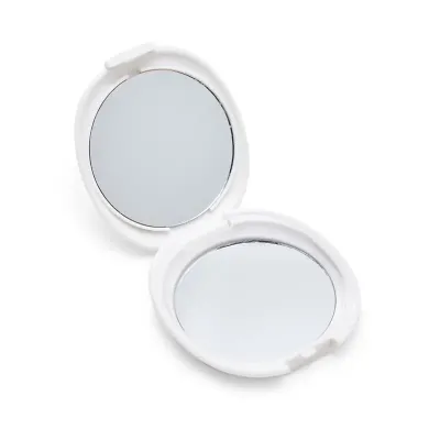 Espelho duplo sem aumento, material plástico gravado