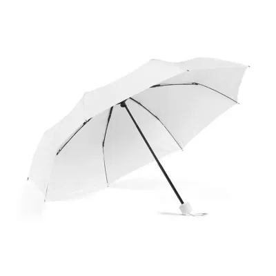 Guarda-chuva branco em poliéster 190T dobrável