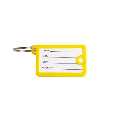 Kit chaveiro identificador de chaves dupla face amarelo