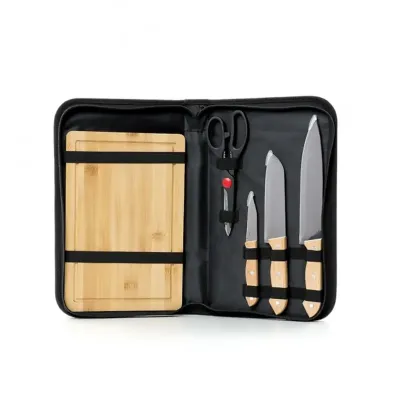 Kit churrasco 5 peças no estojo de nylon