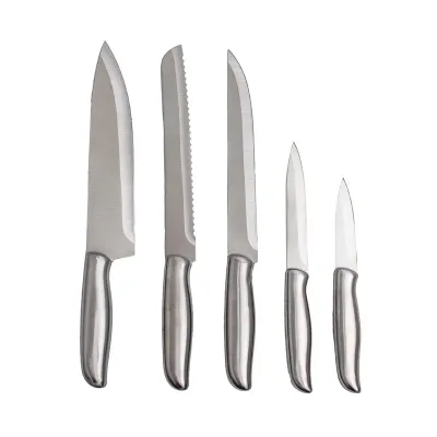 Kit 5 facas aço inoxidável