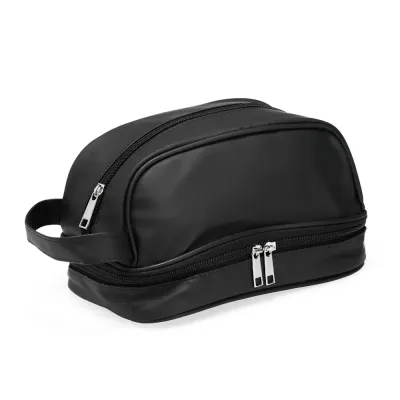 Nécessaire confeccionada em couro sintético